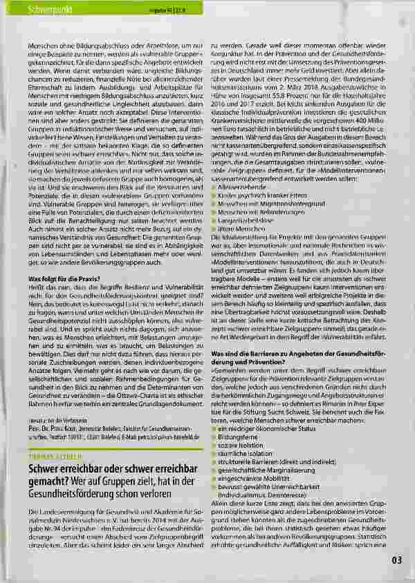 Vorschauseite 2: Heldinnen des Alltags? Resilienz als missverstandenes Konzept der Gesundheitsförderung