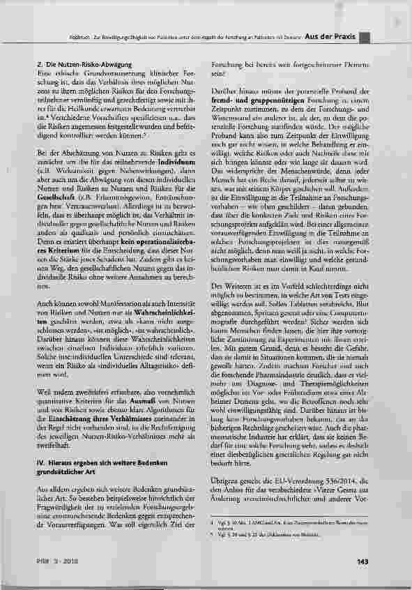 Vorschauseite 4: Zur Einwilligungsfähigkeit von Patienten unter dem Aspekt der Forschung an Patienten mit Demenz