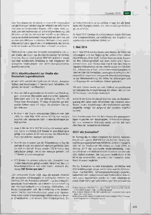 Vorschauseite 3: Die Vertrauliche Geburt oder von der Skandalisierung von Kindesaussetzung zur Normalisierung von Anonymitätswünschen