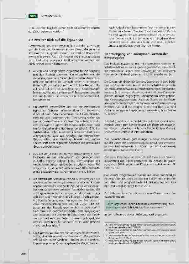Vorschauseite 6: Die Vertrauliche Geburt oder von der Skandalisierung von Kindesaussetzung zur Normalisierung von Anonymitätswünschen