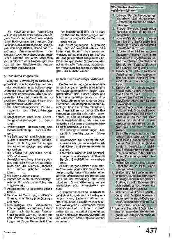 Vorschauseite 4: Wie kann man dem Ausbrennen der Mitarbeiter vorbeugen?