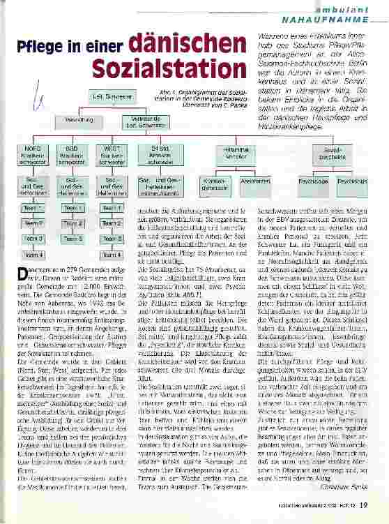 Vorschauseite 1: Pflege in einer dänischen Sozialstation