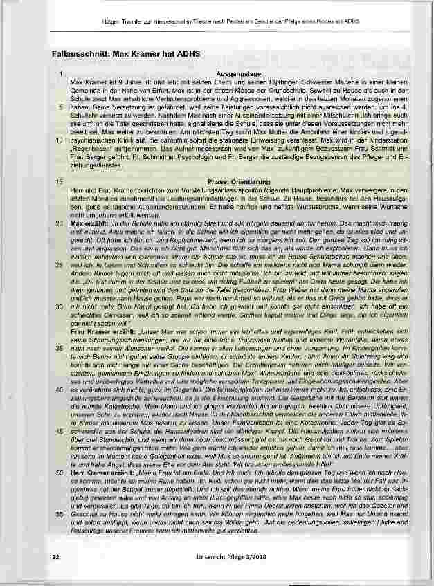 Vorschauseite 3: Transfer zur interpersonalen Theorie nach Peplau am Beispiel der Pflege eines Kindes mit ADHS