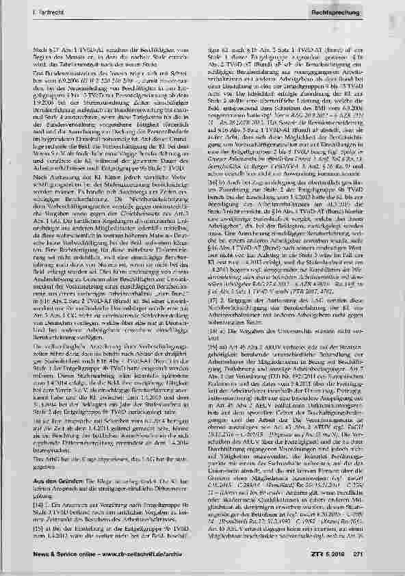 Vorschauseite 3: Stufenzuordnung unter Berücksichtigung früherer Beschäftigungszeiten bei anderen Arbeitgebern gemäß §9 Abs. 1 DVO.EKD aF