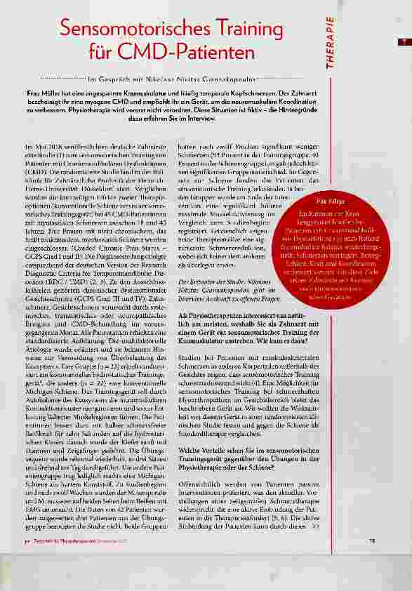 Vorschauseite 2: Sensomotorisches Training für CM D-Patienten
