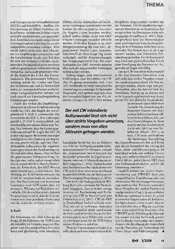 Vorschauseite 5: Möglichkeiten, Grenzen und Implementierung des „Klugen Entscheidens“ im deutschen Gesundheitswesen