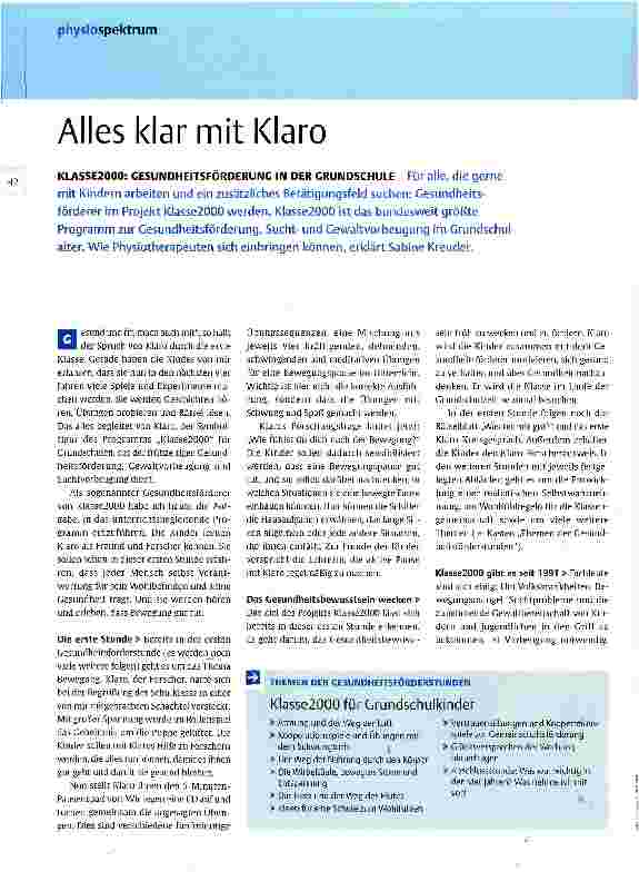 Vorschauseite 1: Alles klar mit Klaro