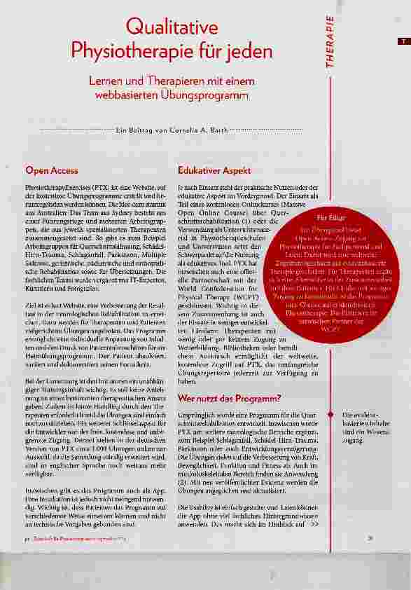 Vorschauseite 2: Qualitative Physiotherapie für jeden