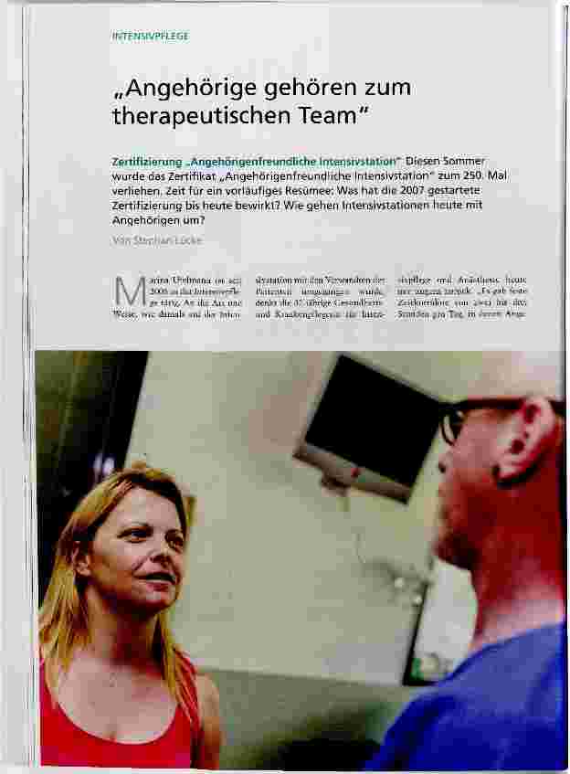Vorschauseite 1: Angehörige gehören zum therapeutischen Team