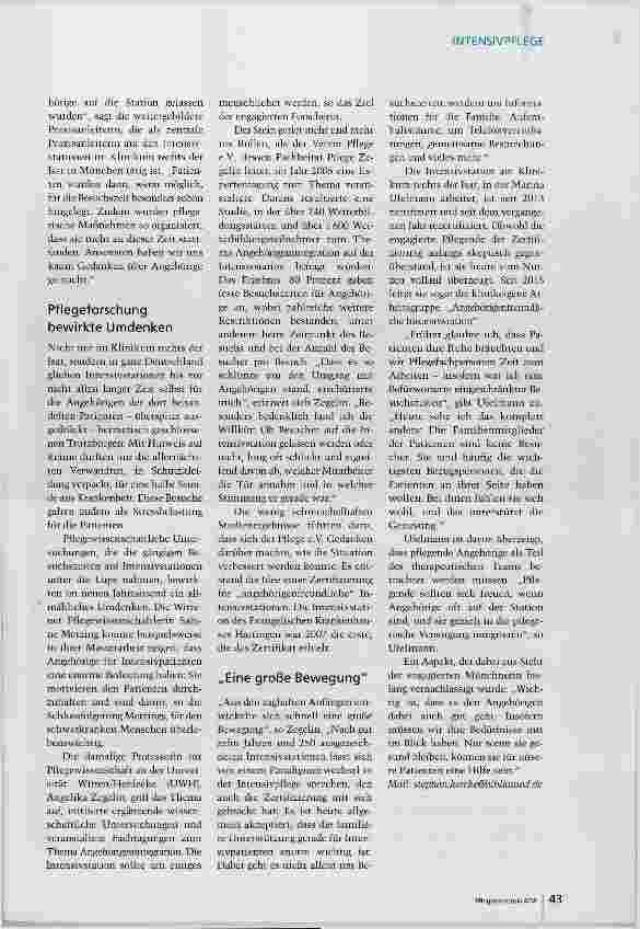 Vorschauseite 2: Angehörige gehören zum therapeutischen Team