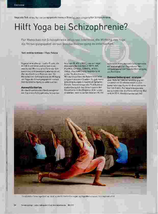 Vorschauseite 1: Hilft Yoga bei Schizophrenie?
