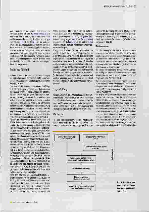 Vorschauseite 2: Risikomanagement zur Unterscheidbarkeit neuer ISO 80369-Konnektoren