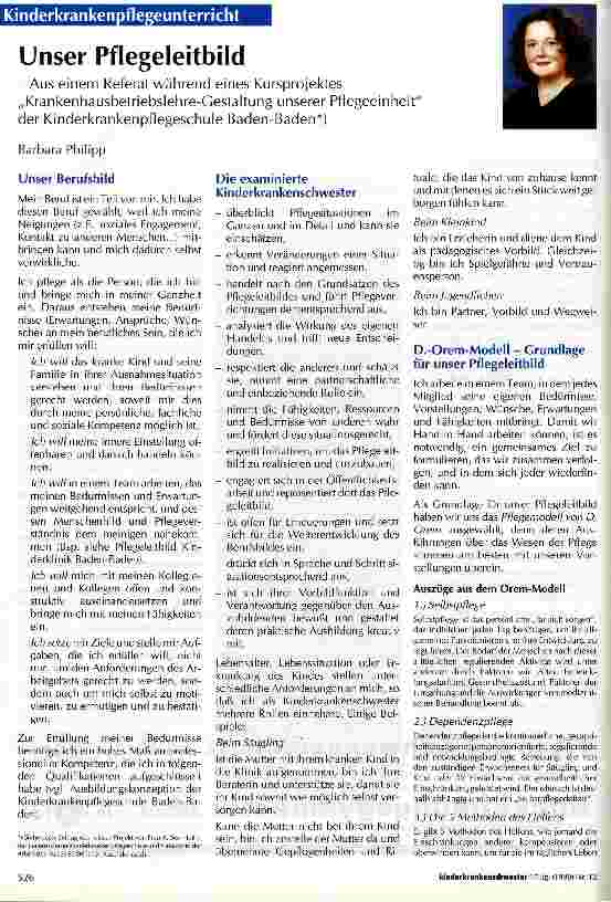 Vorschauseite 1: Unser Pflegeleitbild
