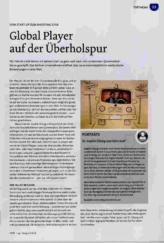 Vorschauseite 1: Global Player auf der Überholspur