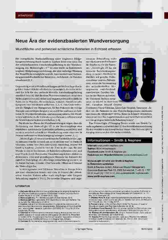 Vorschauseite 1: Neue Ära der evidenzbasierten Wundversorgung