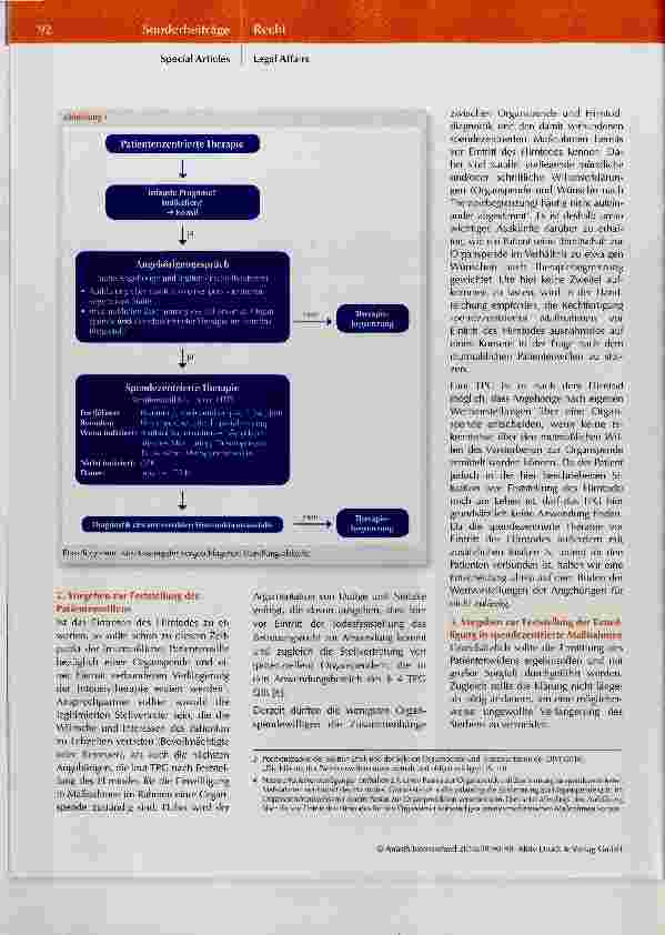 Vorschauseite 3: Handreichung zum Vorgehen bei erwachsenen Patientinnen und Patienten mit schwerster Hirnschädigung bei zu erwartendem Hirntod und Organspendewunsch