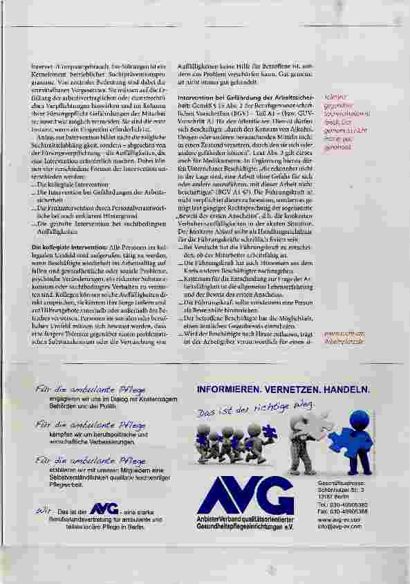 Vorschauseite 3: Riskantem Suchtmittelkonsum von Pflegenden Vorbeugen