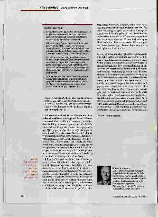Vorschauseite 4: Riskantem Suchtmittelkonsum von Pflegenden Vorbeugen