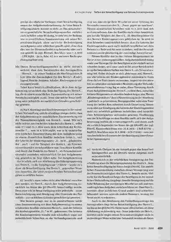 Vorschauseite 3: Verbot der Benachteiligung von Personalratsmitgliedern