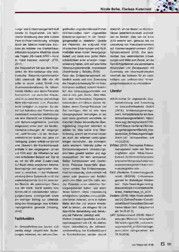 Vorschauseite 5: Anforderungen und Perspektiven eines kooperierenden, muitiprofessionellen Entlassmanagements