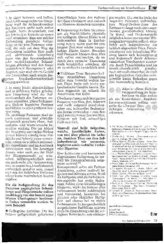 Vorschauseite 3: Farbgestaltung im Krankenhaus Unterstützt sie die Gesundheit wirklich