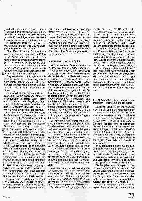 Vorschauseite 2: Alternativen zur geschlossenen Abteilung