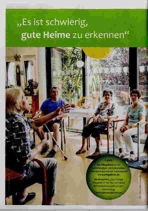 Vorschauseite 1: Es ist schwierig, gute Heime zu erkennen