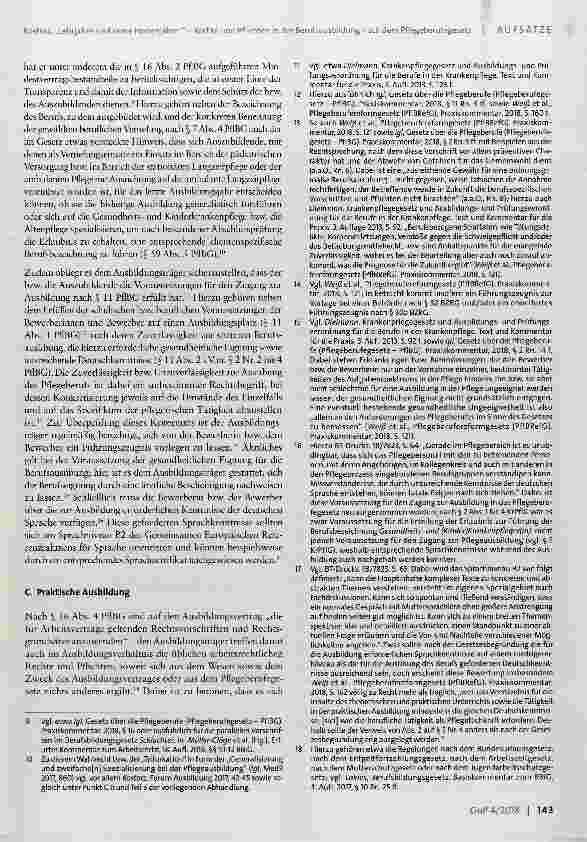 Vorschauseite 3: „Lehrjahre sind keine Herrenjahre! “ Rechte und Pflichten in der Berufsausbildung nach dem Pflegeberufegesetz (Teil 1: Rechte und Pflichten der Ausbildungsträger)