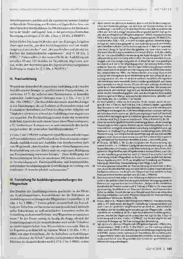 Vorschauseite 5: „Lehrjahre sind keine Herrenjahre! “ Rechte und Pflichten in der Berufsausbildung nach dem Pflegeberufegesetz (Teil 1: Rechte und Pflichten der Ausbildungsträger)