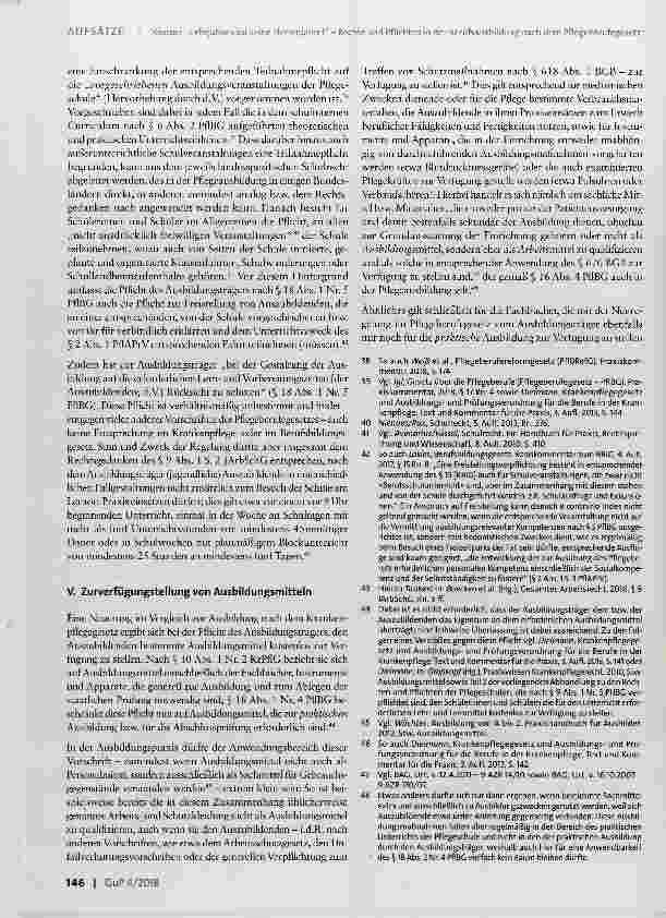 Vorschauseite 6: „Lehrjahre sind keine Herrenjahre! “ Rechte und Pflichten in der Berufsausbildung nach dem Pflegeberufegesetz (Teil 1: Rechte und Pflichten der Ausbildungsträger)