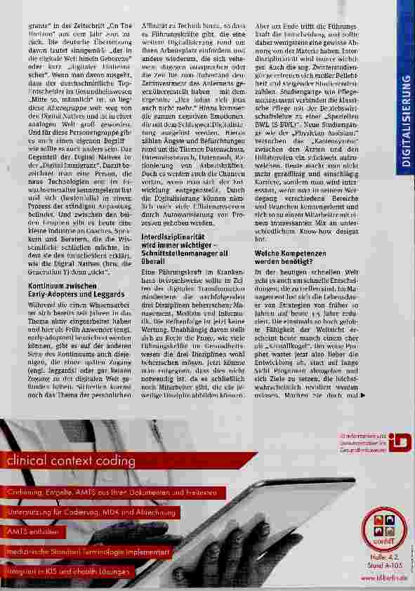 Vorschauseite 2: Digitale Arbeitswelt im Gesundheitswesen