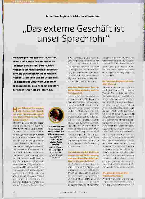 Vorschauseite 1: „Das externe Geschäft ist unser Sprachrohr“