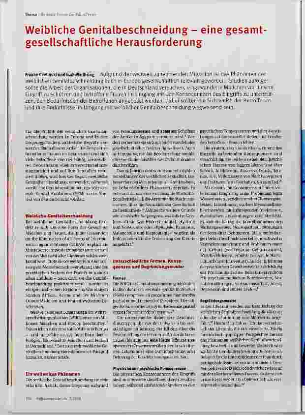 Vorschauseite 1: Weibliche Genitalbeschneidung eine gesamt gesellschaftliche Herausforderung