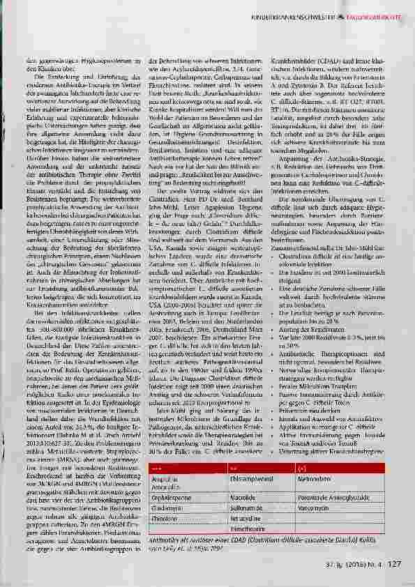Vorschauseite 2: Prävention und Therapie von Infektionen in der perioperativen Medizin