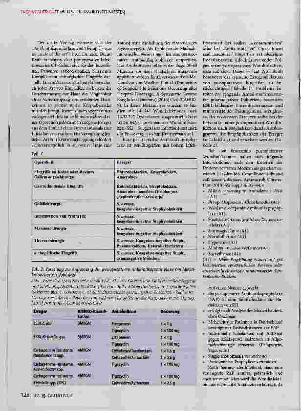 Vorschauseite 3: Prävention und Therapie von Infektionen in der perioperativen Medizin