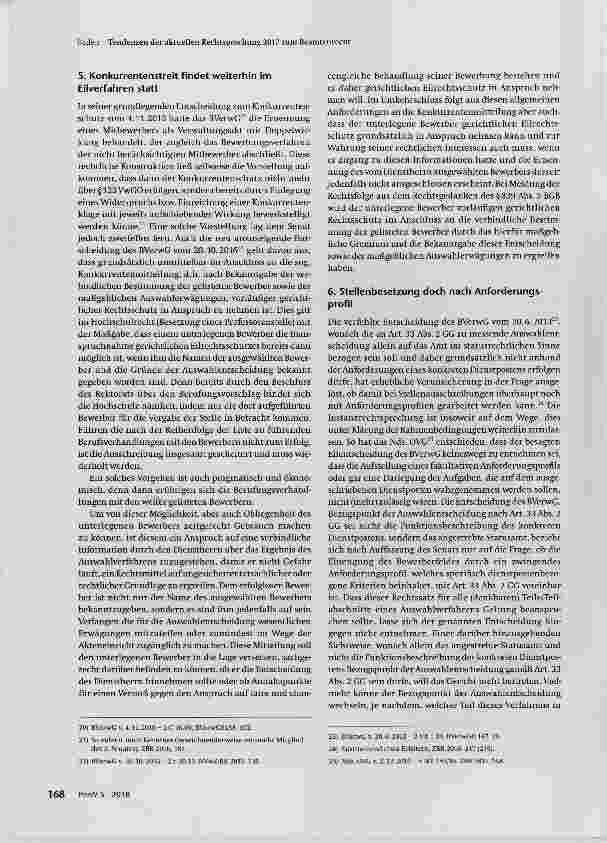 Vorschauseite 5: Tendenzen der aktuellen Rechtsprechung 2017 zum Beamtenrecht