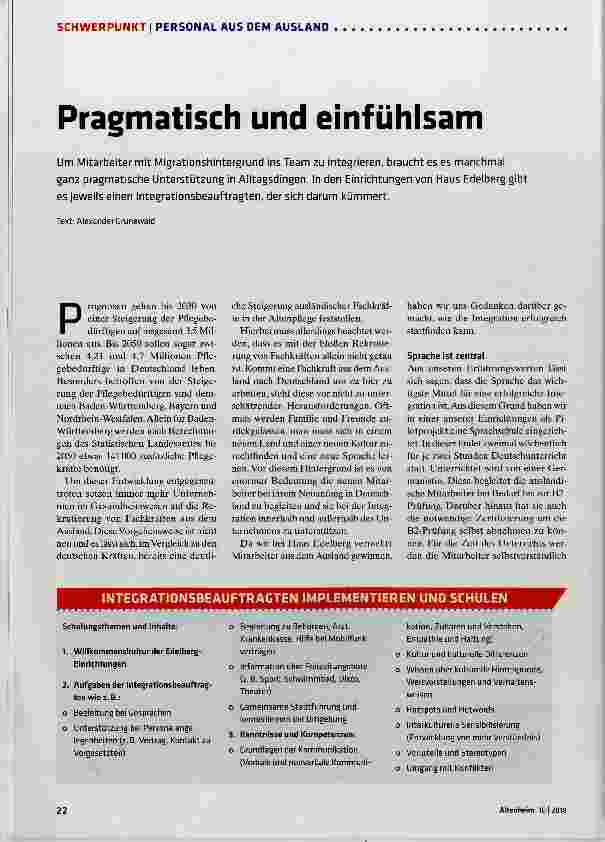 Vorschauseite 1: Pragmatisch und einfühlsam