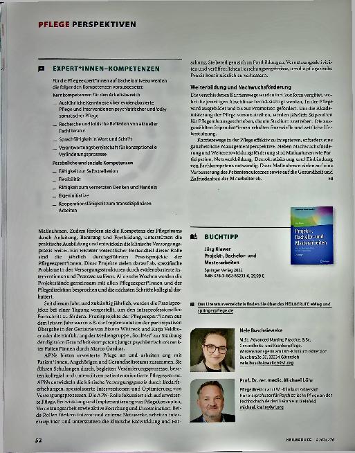 Vorschauseite 3: Immer bei den Patientinnen und Patienten bleiben.