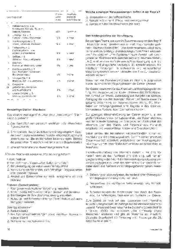 Vorschauseite 2: Gemeinschaftsverpflegung im Altenheim