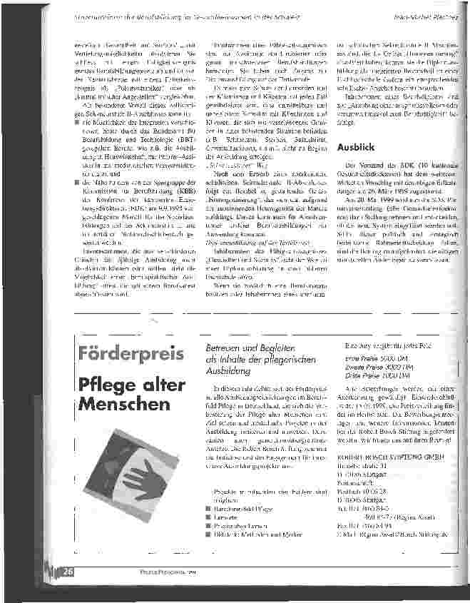 Vorschauseite 5: Die Strukturreform der Berufsbildung im Gesundheitswesen