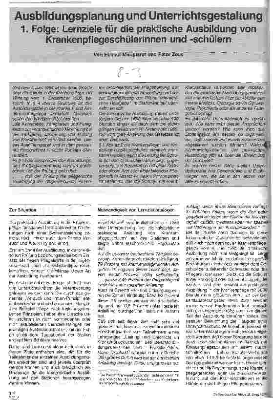 Vorschauseite 1: Ausbildungsplanung und Unterrichtsgestaltung 1. Folge: Lernziele für die praktische Ausbildung