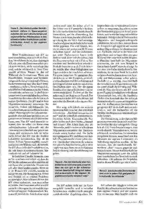 Vorschauseite 2: Gesundheitsförderung erfordert Partizipation von Migrantinnen