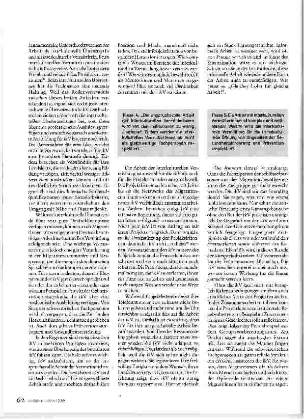 Vorschauseite 3: Gesundheitsförderung erfordert Partizipation von Migrantinnen