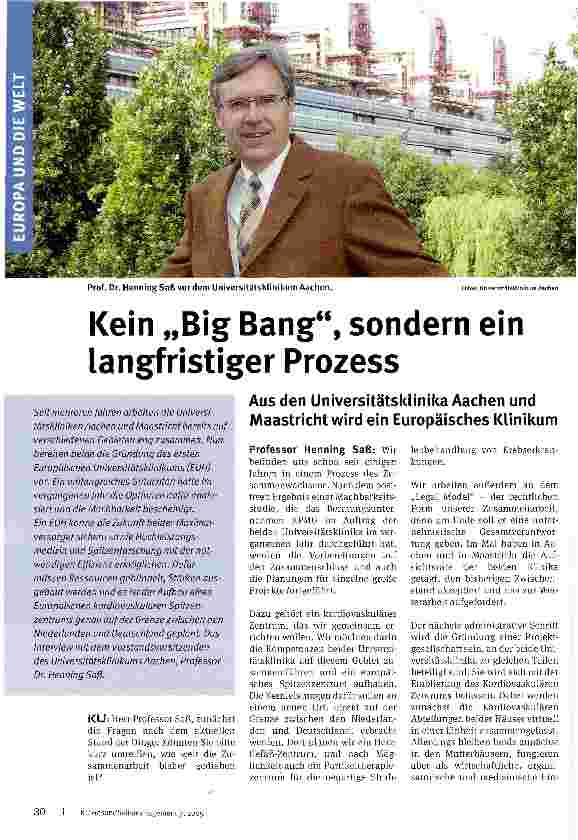 Vorschauseite 1: Kein „Big Bang, sondern ein langfristiger Prozess