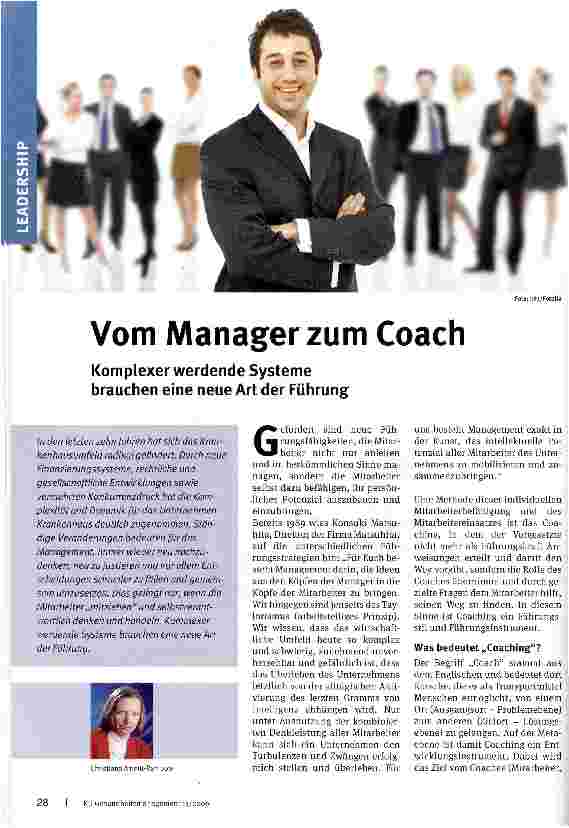 Vorschauseite 1: Vom Manager zum Coach