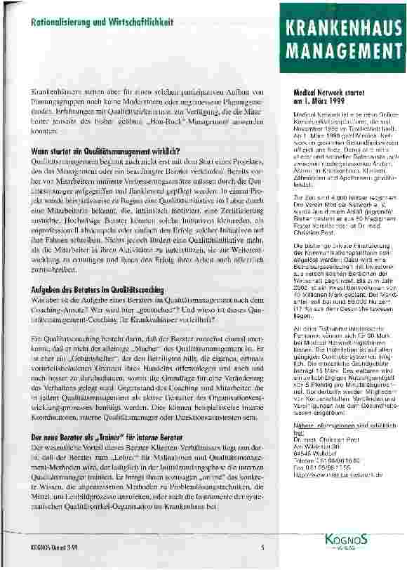 Vorschauseite 2: Coaching im Qualitätsmanagement ein Konzept zur Weiterentwicklung des Berater-Klienten-Verhältnisses