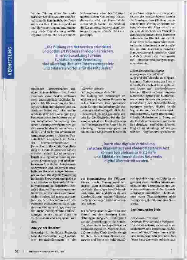 Vorschauseite 2: Sektorenübergreifende Vernetzung