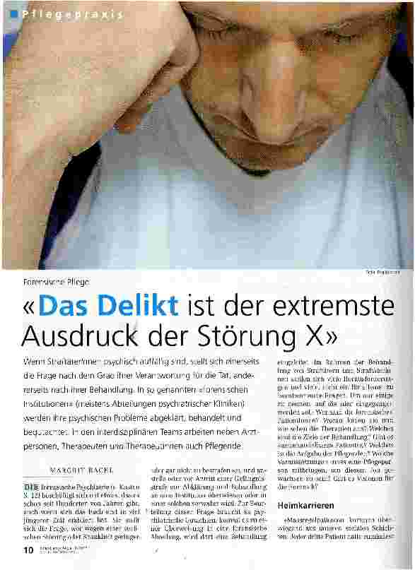 Vorschauseite 1: Das Delikt ist der extremste Ausdruck der Störung X