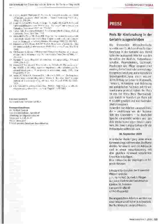 Vorschauseite 5: Die Verortungvon Screeningtests im Rahmen der Demenz-Diagnostik