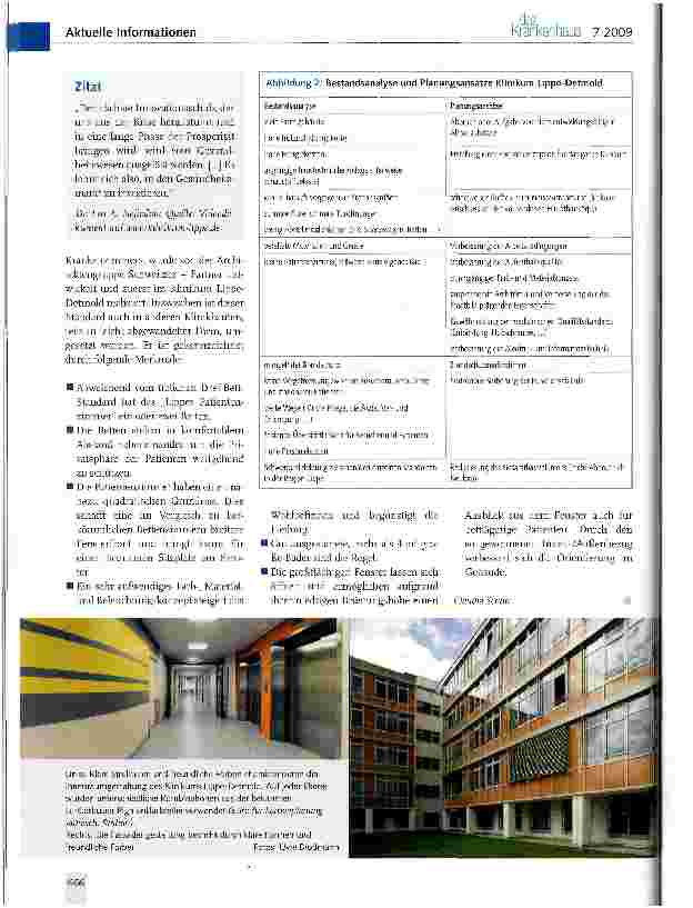 Vorschauseite 3: Klinikum Lippe-Detmold: Neubaumaßnahme unterstützt Ökonomisierung des Krankenhausbetriebs